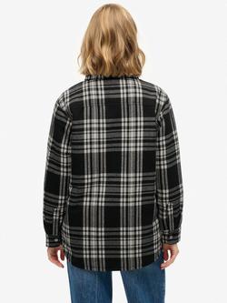 Superdry Check Lined Shirt, Black - view 2, Black