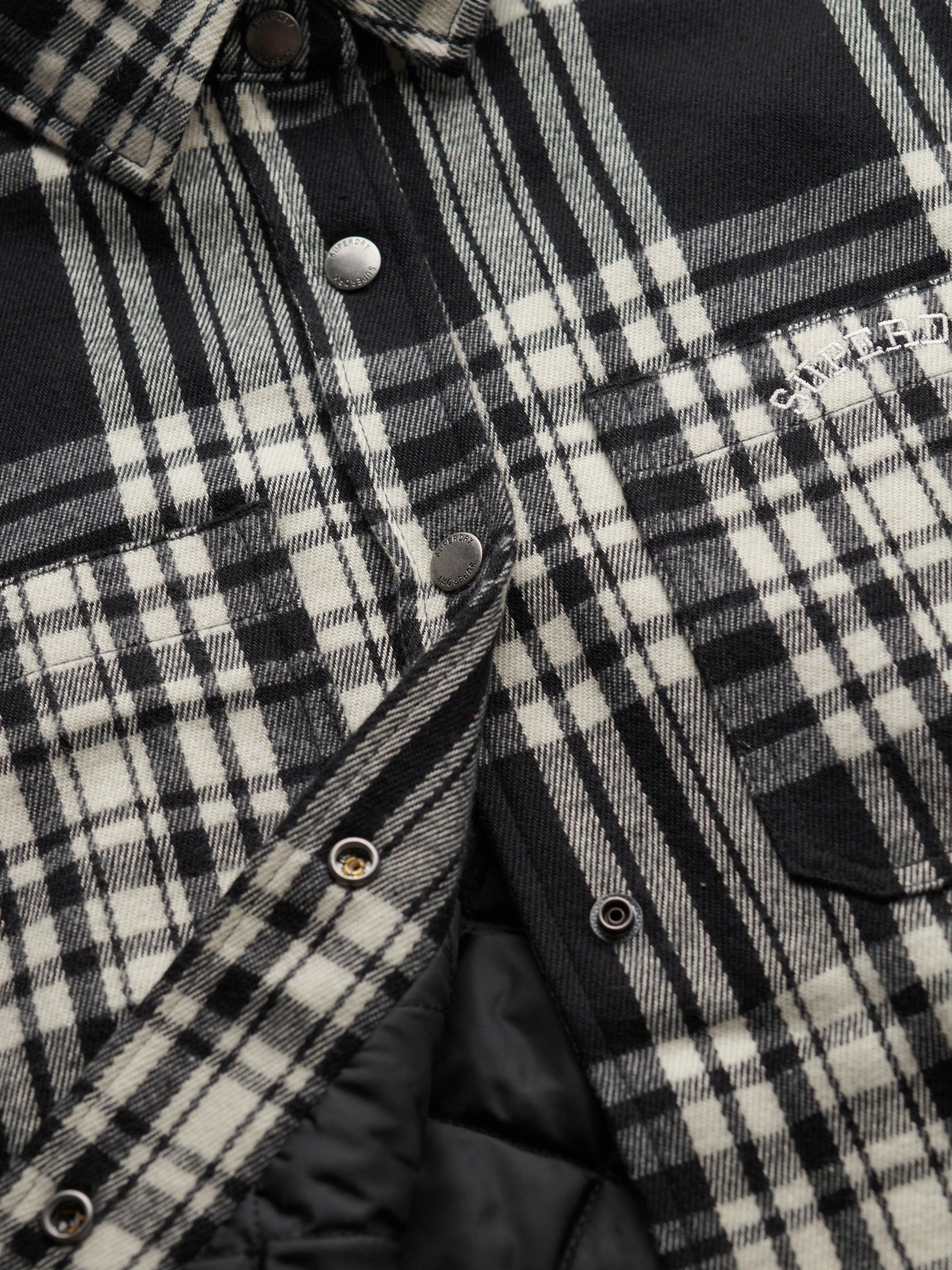 Product image 6 of 6, which shows Superdry Check Lined Shirt, Black, 12