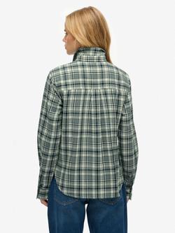 Superdry Lumberjack Check Flannel Shirt, Green Check - view 2, Green Check