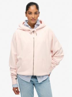 Superdry Studios Relaxed Zip Hoodie, Mauve, Mauve