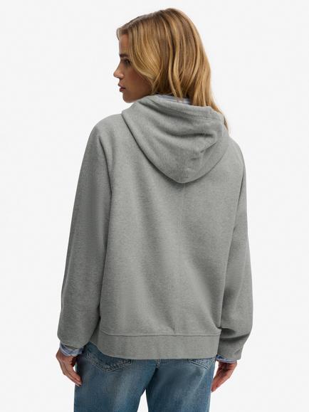 Superdry Studios Relaxed Zip Hoodie, Grey Marl - view 2, Grey Marl