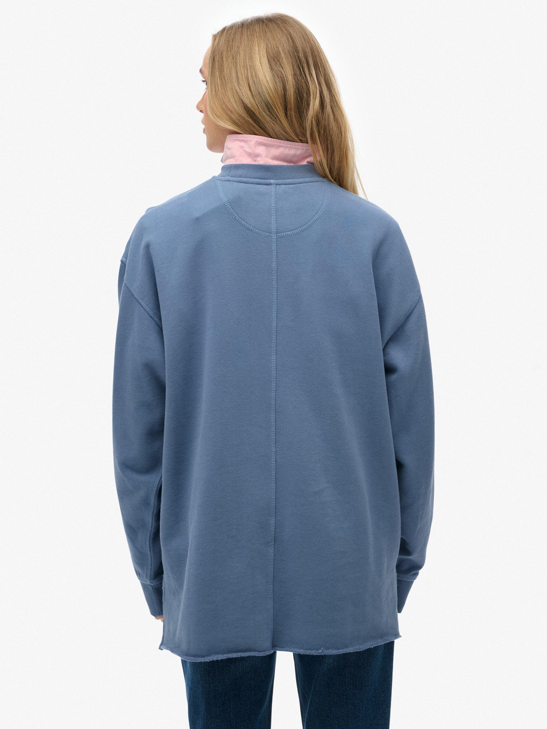 Product image 2 of 6, which shows Superdry Studios Crew Sweatshirt, Tidal Blue, 6