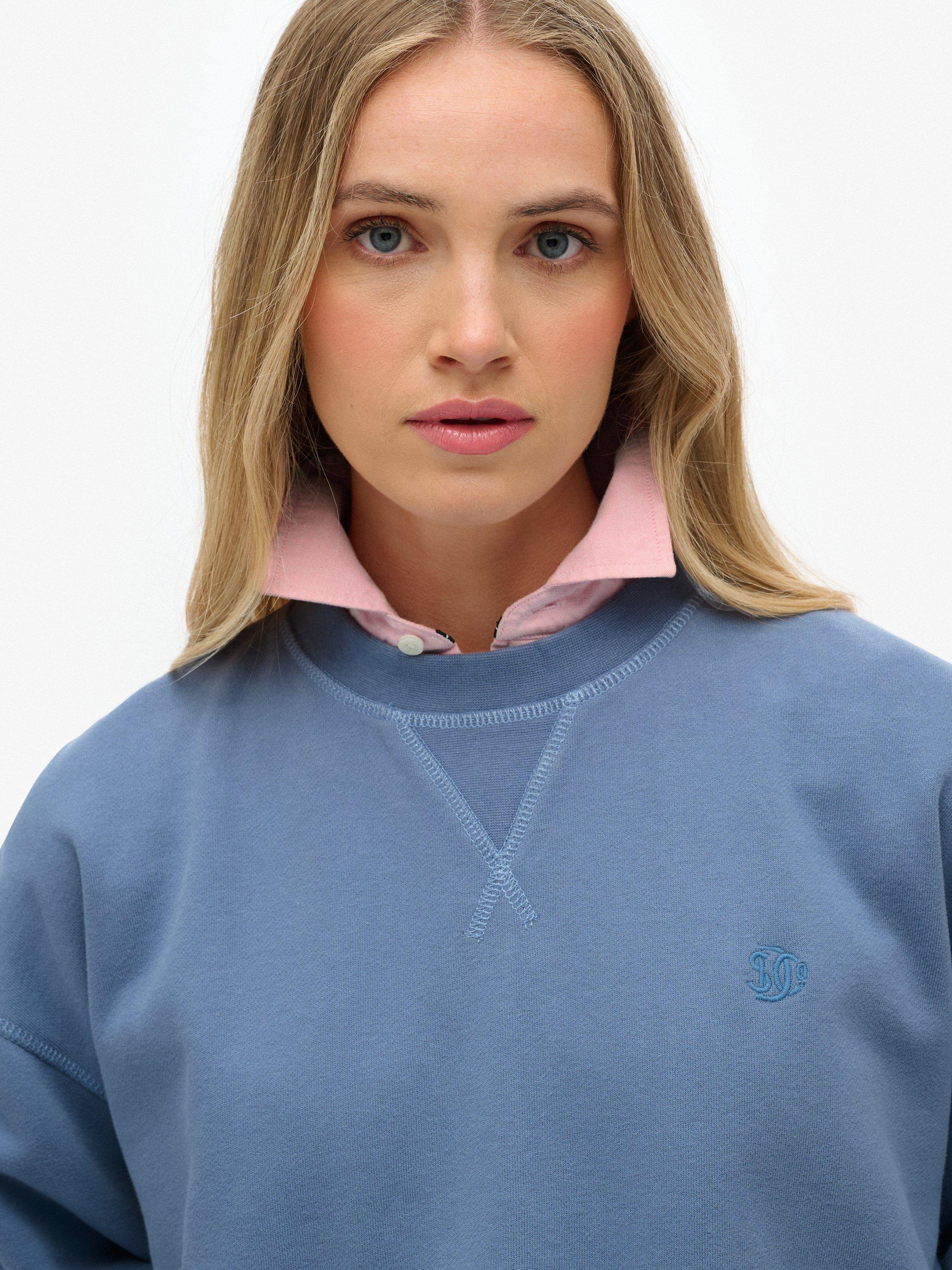 Product image 5 of 6, which shows Superdry Studios Crew Sweatshirt, Tidal Blue, 6