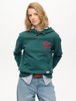 Superdry Logo Neon Hoodie, June Bug Green, June Bug Green