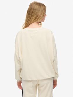 Superdry Athletic Essentials Applique Crew Sweatshirt, Desert Bone Offwhite - view 2, Desert Bone Offwhite