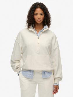 Superdry Studios 1/2 Zip Sweatshirt, Off White