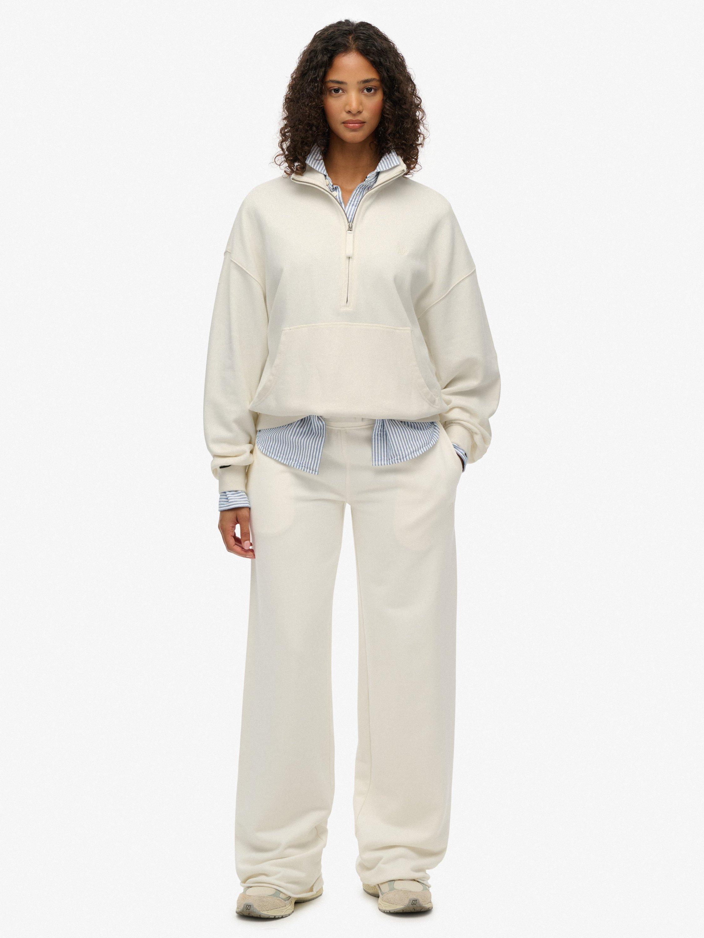 Product image 3 of 6, which shows Superdry Studios 1/2 Zip Sweatshirt, Off White, 16