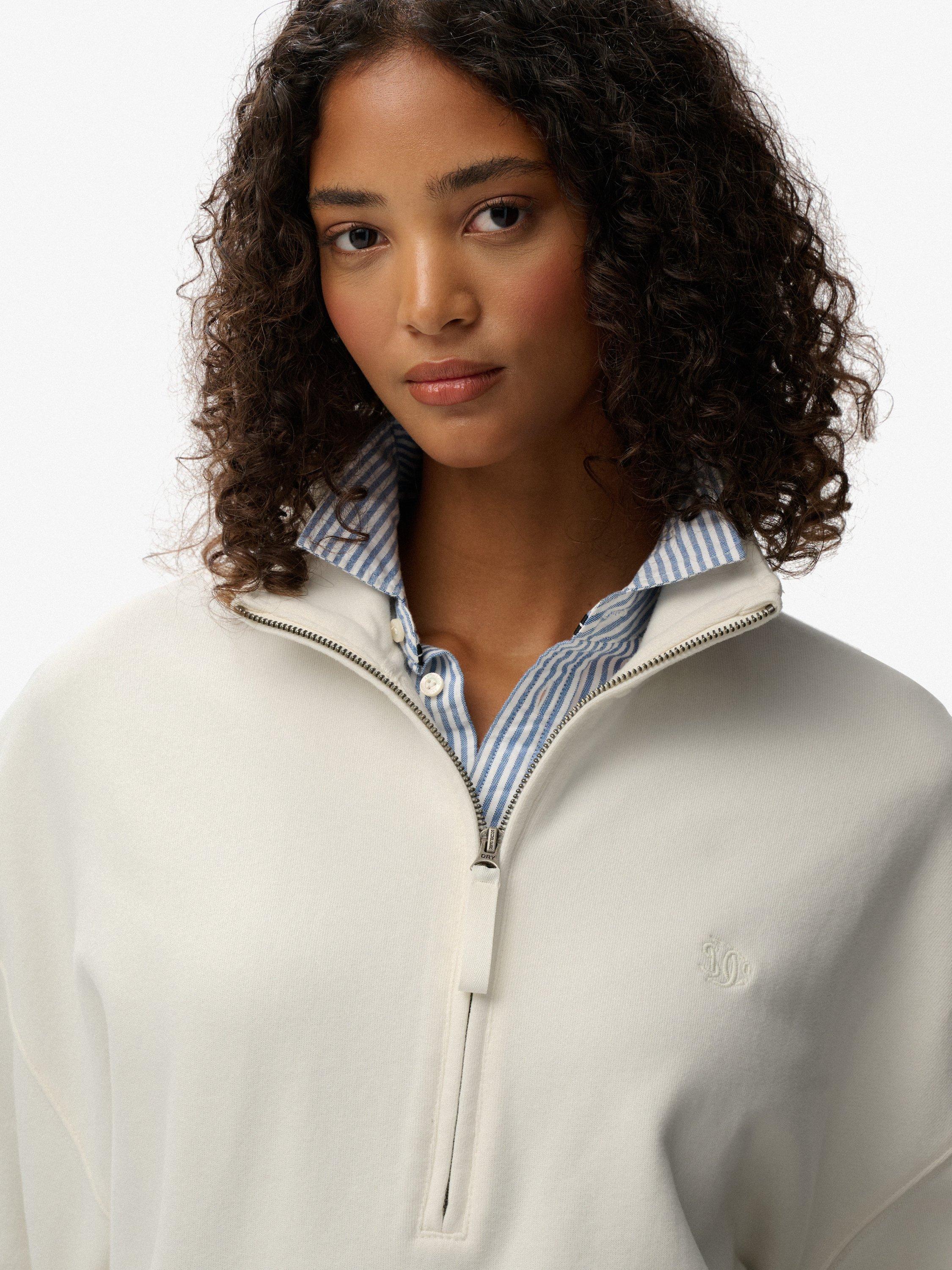 Product image 4 of 6, which shows Superdry Studios 1/2 Zip Sweatshirt, Off White, 16