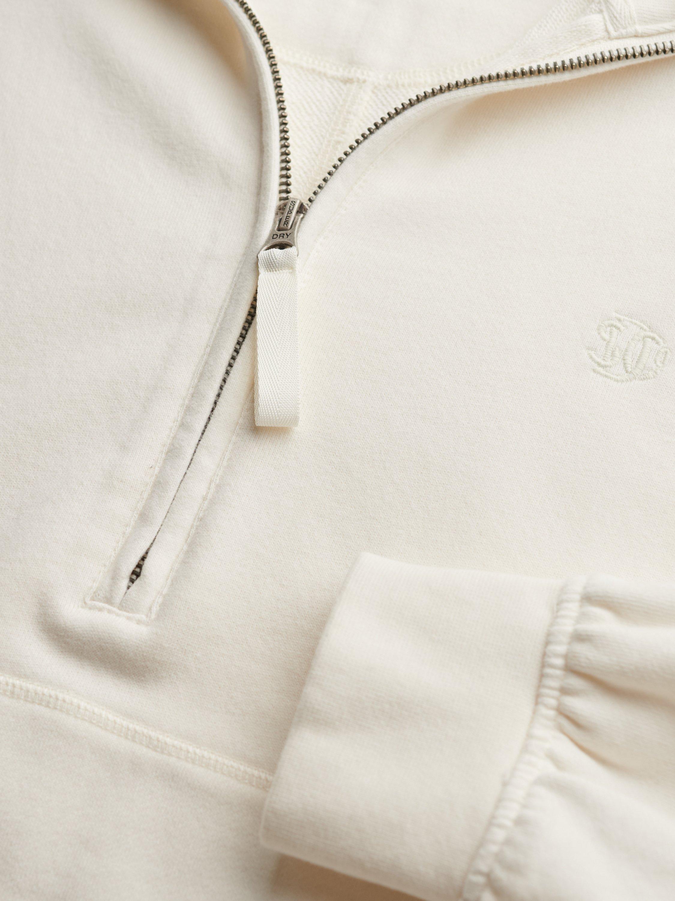 Product image 6 of 6, which shows Superdry Studios 1/2 Zip Sweatshirt, Off White, 16
