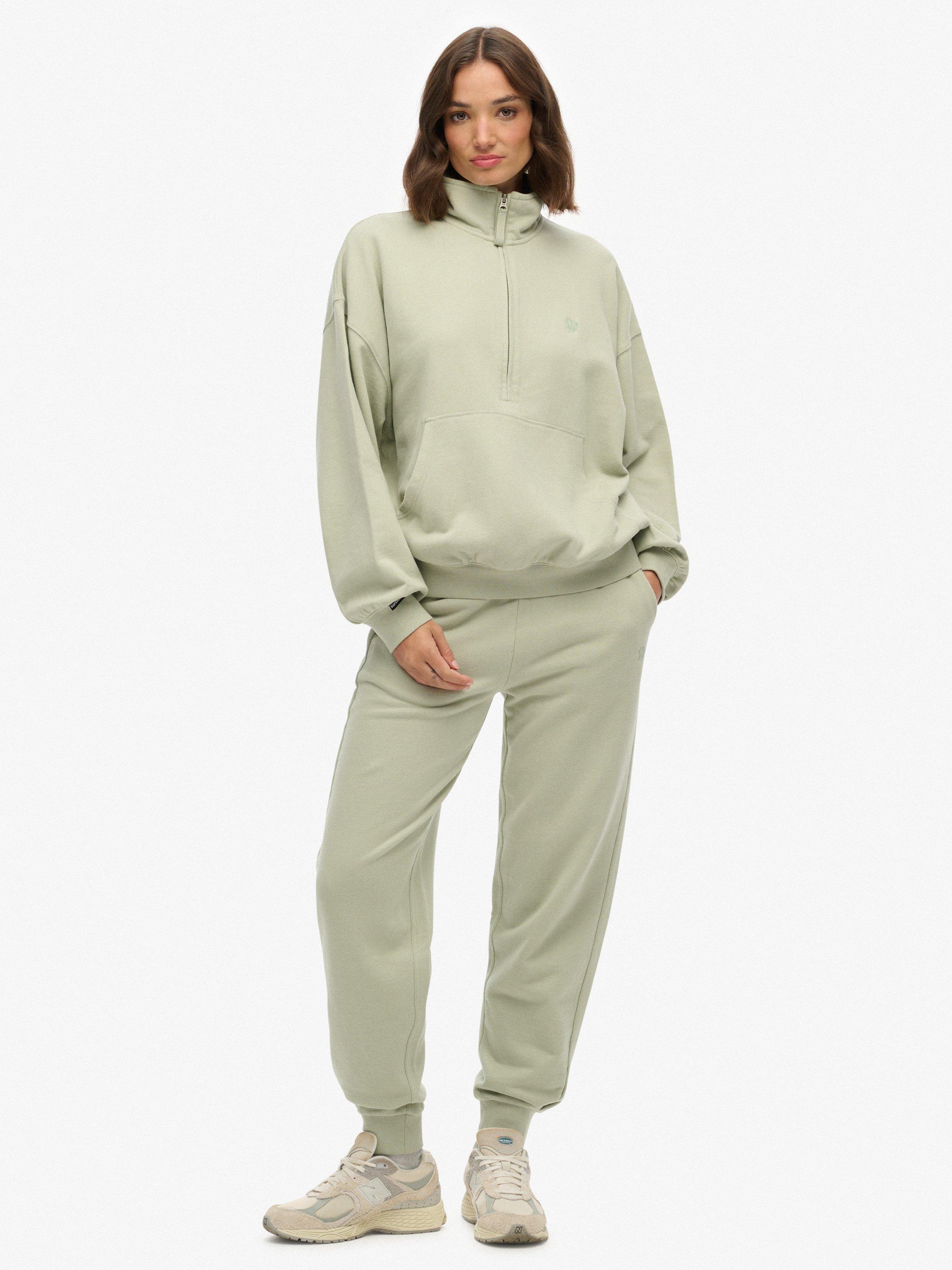 Product image 3 of 6, which shows Superdry Studios 1/2 Zip Sweatshirt, Dusty Sage, 6