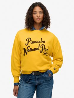 Superdry Lo-fi Outdoor Loose Sweatshirt, Utah Gold, Utah Gold