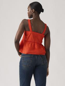 Levi's Mini Embroidered Sleeveless Top, Signal Red - view 2, Signal Red