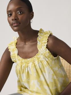 Levi's Meg Sleeveless Floral Cotton Blouse, Regina Floral Raffia - view 2, Regina Floral Raffia
