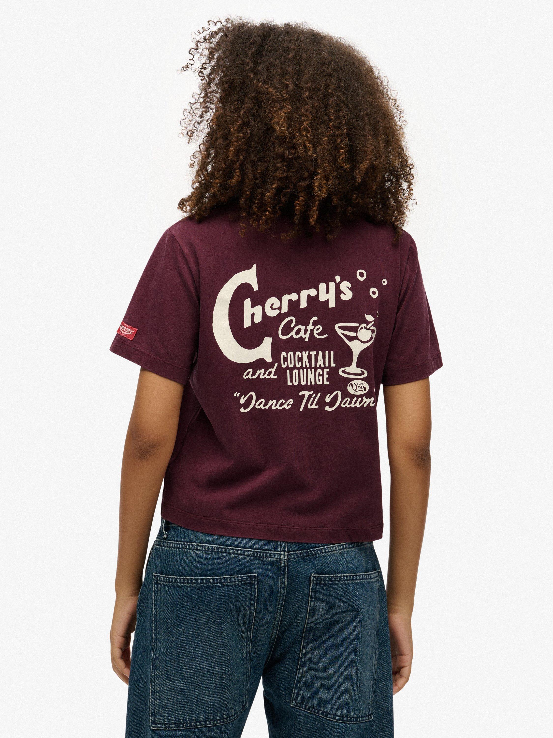 Product image 2 of 6, which shows Superdry Roadside Trade Relaxed T-Shirt, Fig Purple, 12