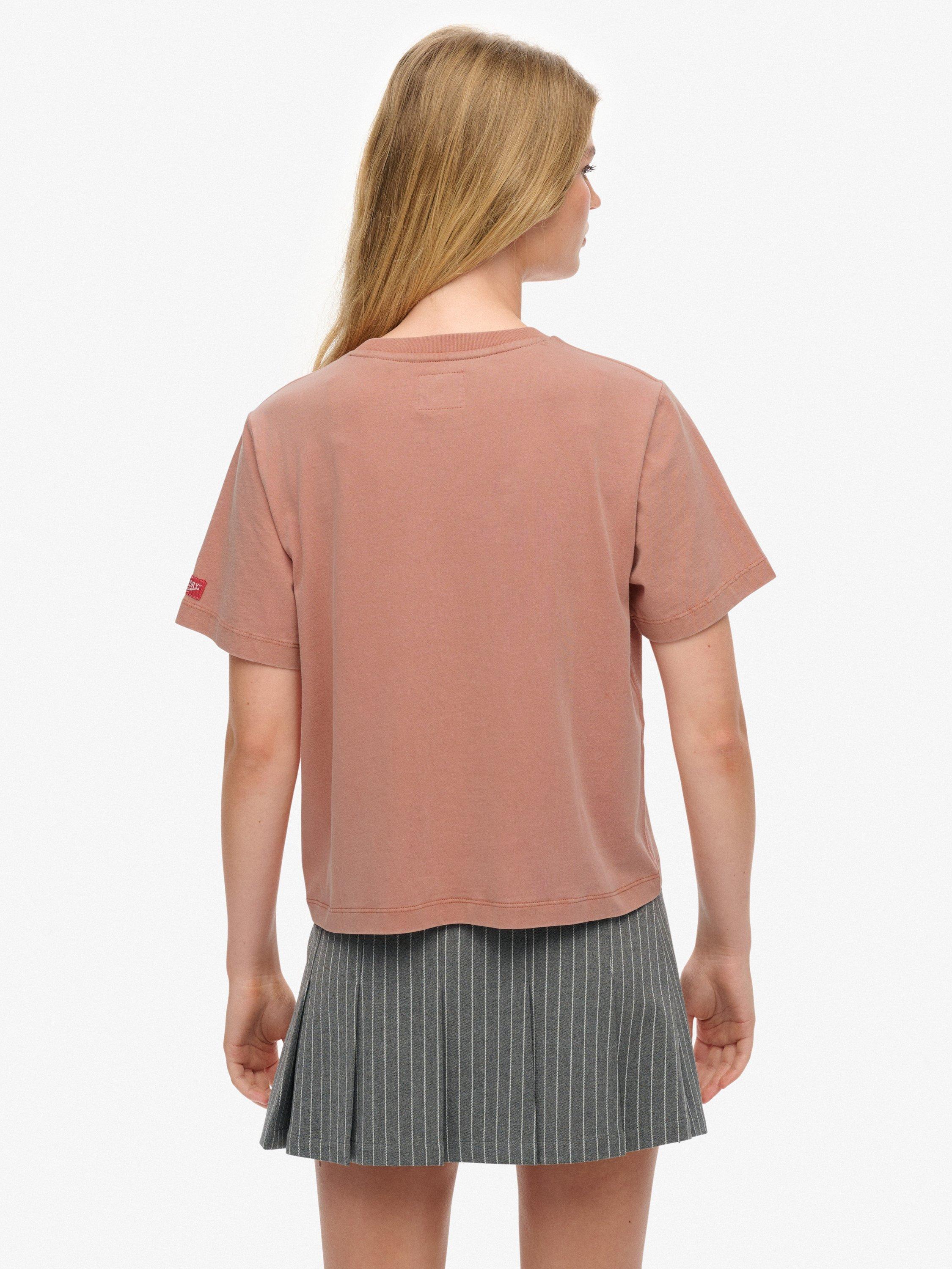 Product image 2 of 6, which shows Superdry Roadside Trade Relaxed T-Shirt, Ash Rose, 6