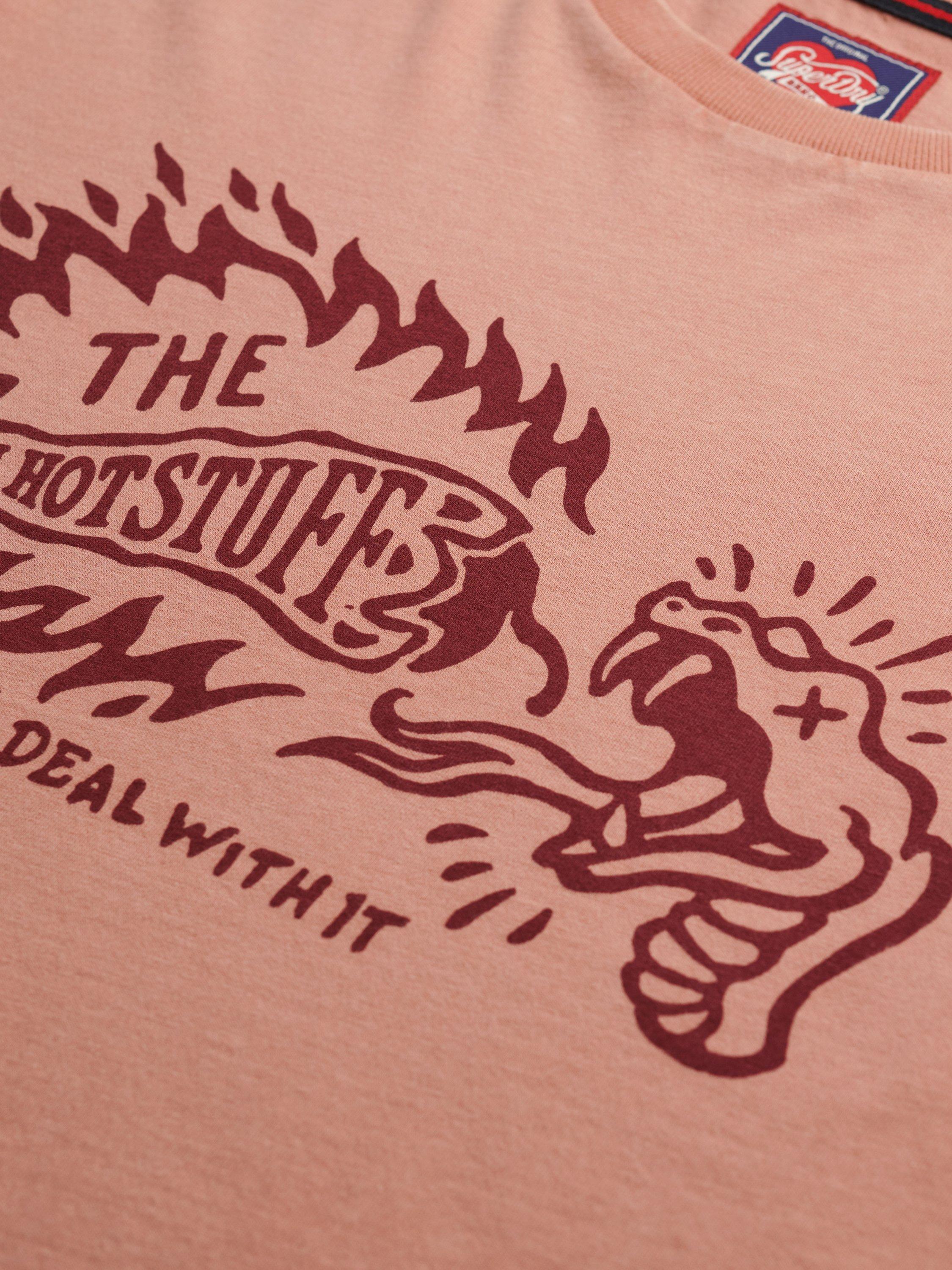 Product image 6 of 6, which shows Superdry Roadside Trade Relaxed T-Shirt, Ash Rose, 6