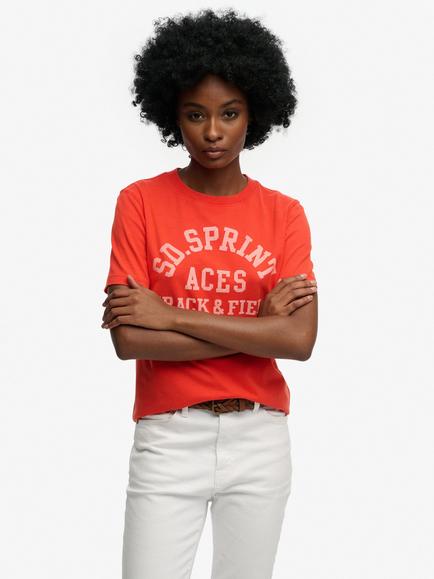 Superdry Vintage Prep T-Shirt, Vintage Wash Red