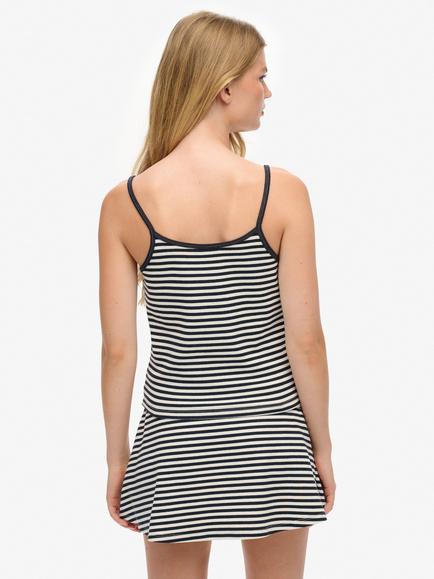 Superdry Athletic Essentials Stripe Cami Top - view 2, Navy