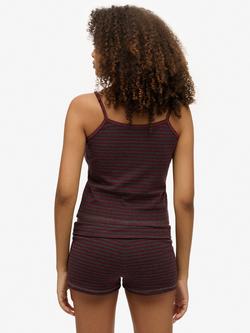 Superdry Athletic Essentials Stripe Cami Top - view 2, Red