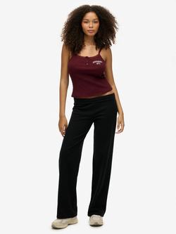 Superdry Athletic Essentials Fold Over Joggers, Black