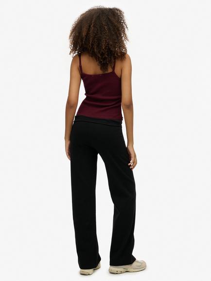 Superdry Athletic Essentials Fold Over Joggers - view 2, Black