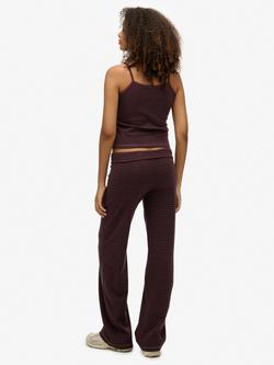 Superdry Athletic Essentials Fold Over Joggers - view 2, Port/Charcoal