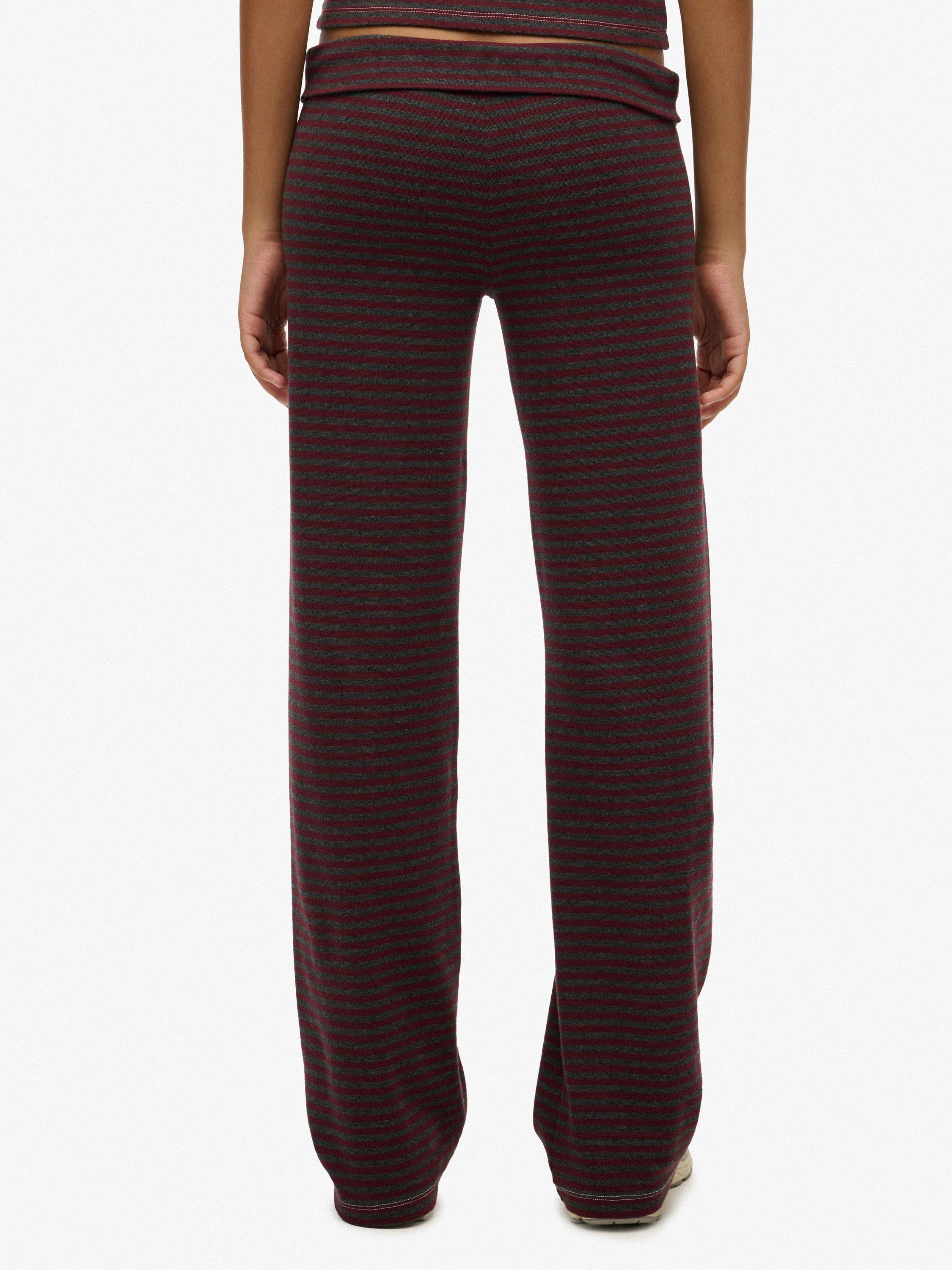 Product image 6 of 6, which shows Superdry Athletic Essentials Fold Over Joggers, Port/Charcoal, 6