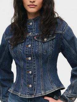 Levi's Sculpted Trucker Denim Jacket, Wonderlust No Tack - view 2, Wonderlust No Tack