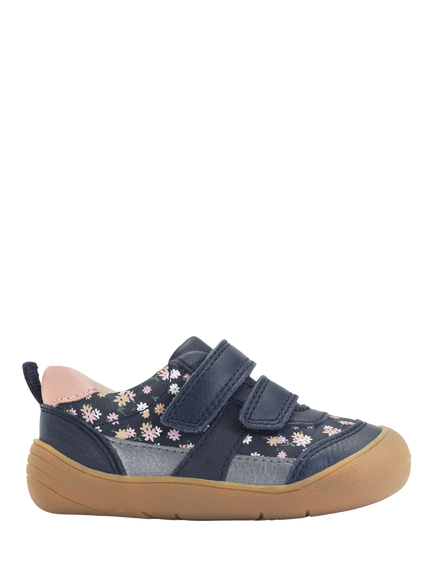 Start-Rite Kids' Duel Trainers, Navy/Floral, Navy/Floral