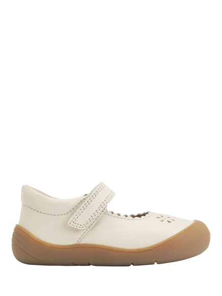 Start-Rite Kids' Eva Leather Round Toe Shoes, Cream, Cream