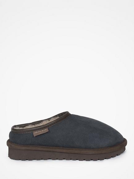 Celtic & Co. Suede Clogs with Backs, Blue Iris