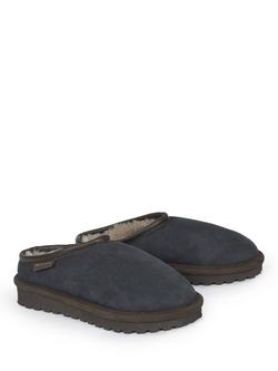 Celtic & Co. Suede Clogs with Backs - view 2, Blue Iris