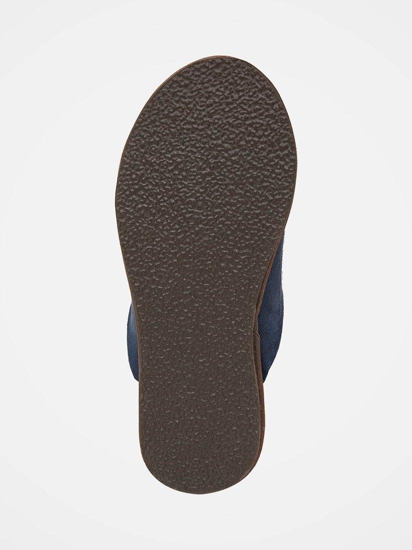 Product image 6 of 6, which shows Celtic & Co. Turnback Sheepskin Mule Slippers, Blue Iris, 3
