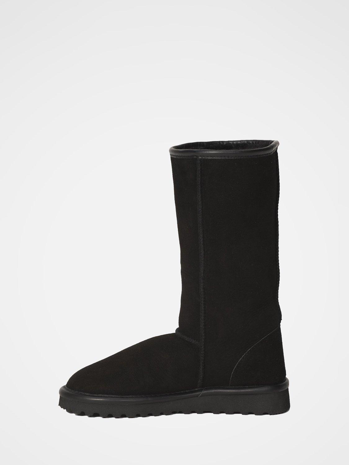 Product image 3 of 4, which shows Celtic & Co. Classic Sheepskin Calf Boots, Black, 3