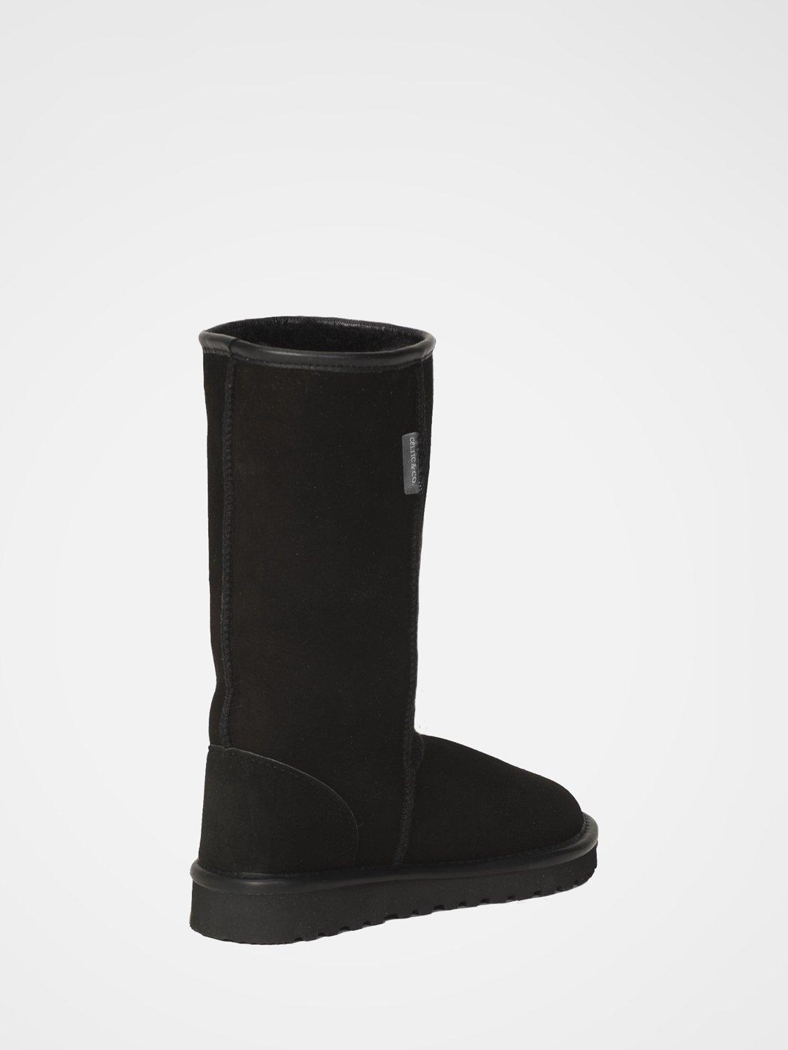 Product image 4 of 4, which shows Celtic & Co. Classic Sheepskin Calf Boots, Black, 3