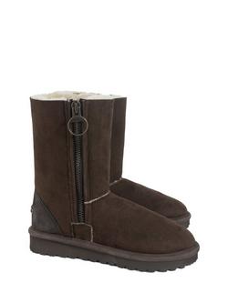 Celtic & Co. Aviator Sheepskin Boots, Mocca / Cream - view 2, Mocca / Cream