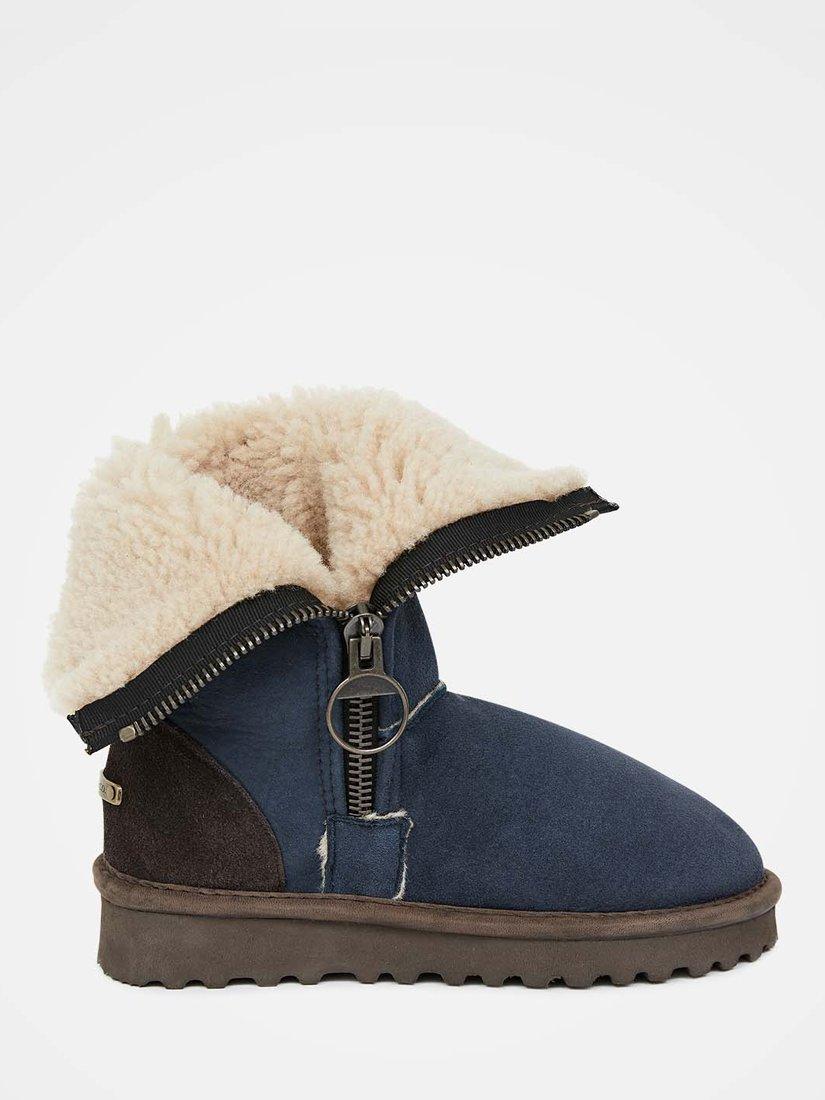 Product image 2 of 6, which shows Celtic & Co. Aviator Sheepskin Boots, Blue Iris, 3