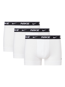 Nike Essential Stretch Cotton Blend Trunks, Pack of 3, White