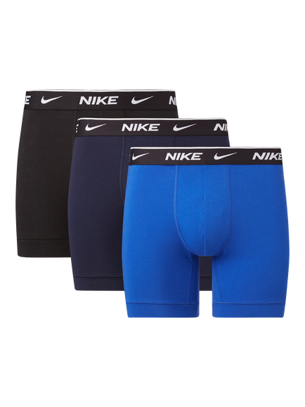 Nike Cotton Stretch Boxers, Pack of 3, Blue/Navy/Black