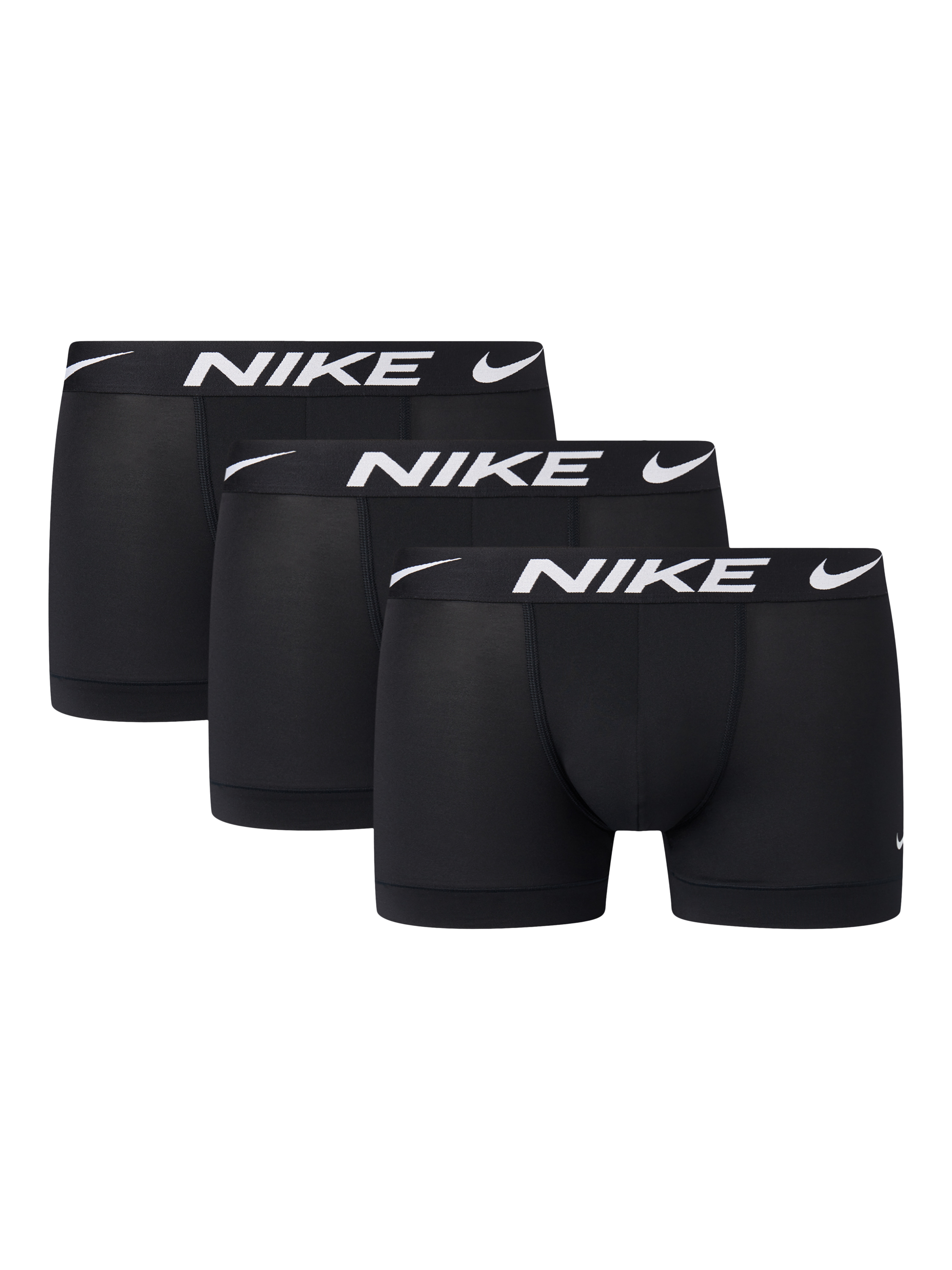 Product image 1 of 1, which shows Nike Essential Microfibre Trunks, Pack of 3, Black, XS