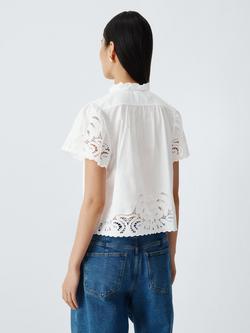 AND/OR Lolita Cutwork Short Sleeve Shirt - view 2, White