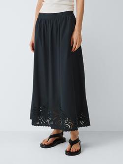 AND/OR Marion Cutwork Skirt, Black, Black