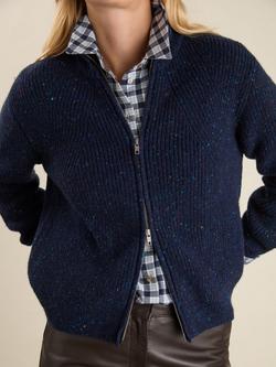 Baukjen Lonnie Wool Blend Zip Neck Cardigan - view 2, Navy