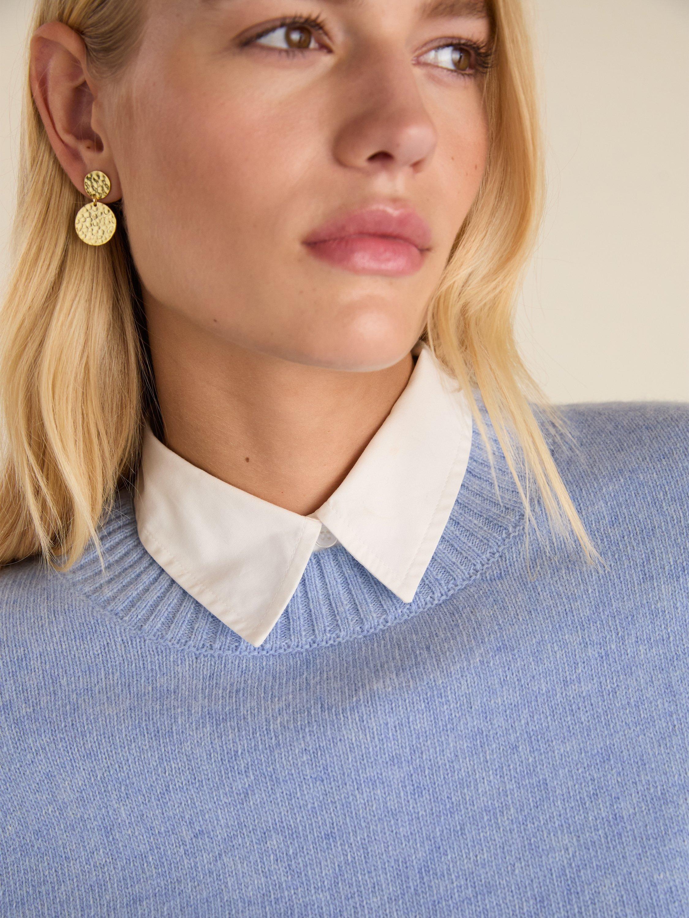 Product image 4 of 5, which shows Baukjen Phyllis Wool Rich Jumper, Ice Blue, 10