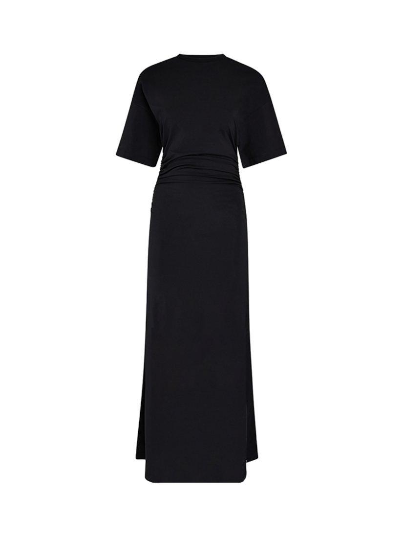 Product image 1 of 1, which shows AKYN Charli Draped Midi Dress, Black, S