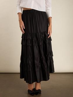 Baukjen Angelica Ruffle Maxi Skirt, Caviar Black - view 2, Caviar Black