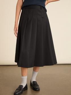 Baukjen Pam Wool Blend Midi Skirt, Caviar Black - view 2, Caviar Black