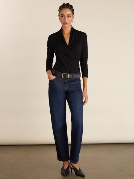 Baukjen Gylda Wrap Top, Caviar Black, Caviar Black