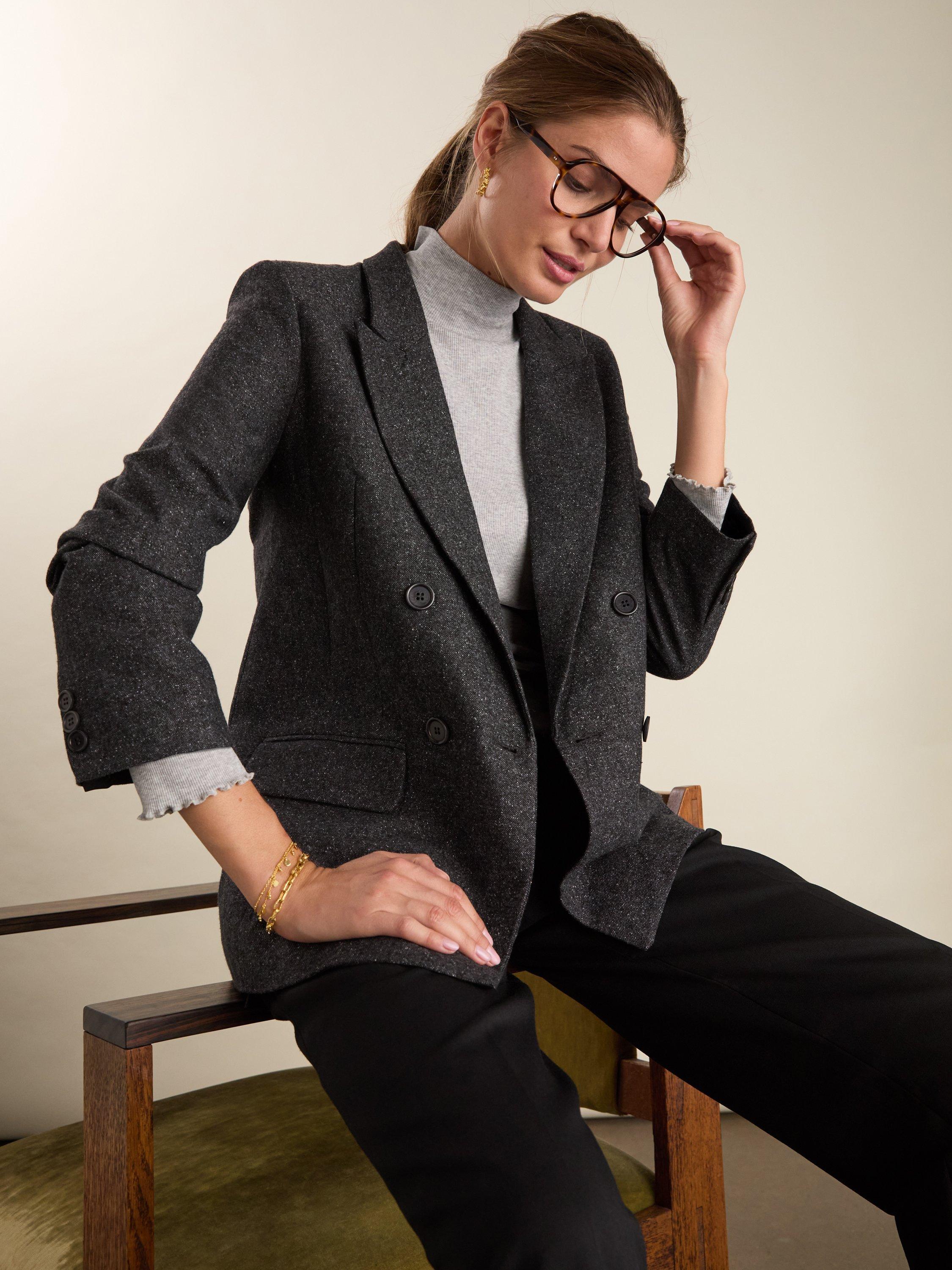 Product image 3 of 5, which shows Baukjen Paige Luxe Turtleneck Top, Grey Marl, 8