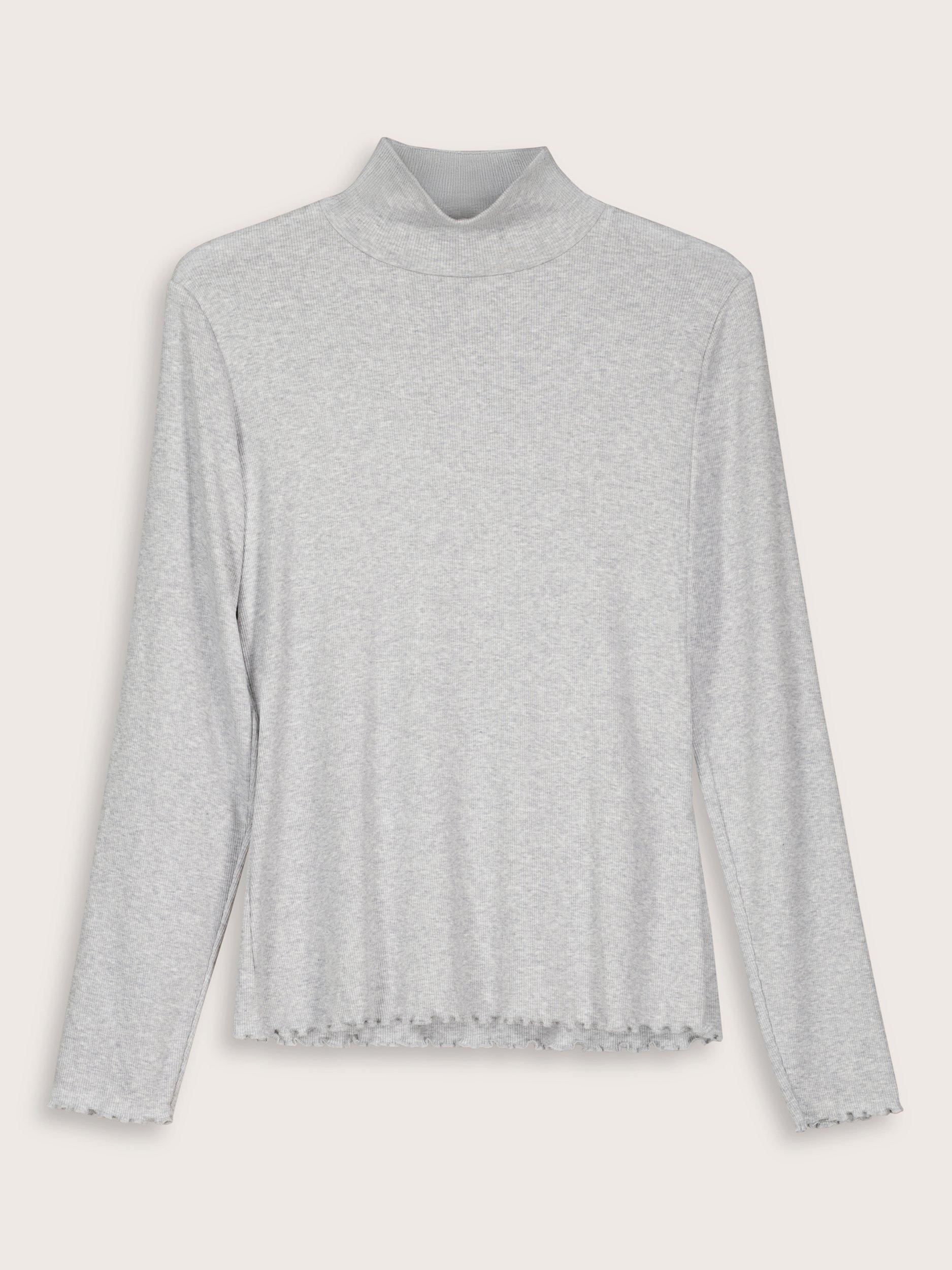 Product image 4 of 5, which shows Baukjen Paige Luxe Turtleneck Top, Grey Marl, 8